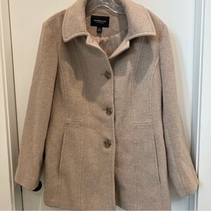 London Fog Women's Tan Wool Blend Coat